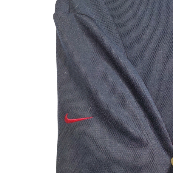 NIKE  Dri-Fit1/4 Zip Popover Running Jacket Women Sz M Navy Blue Red - Picture 4 of 6